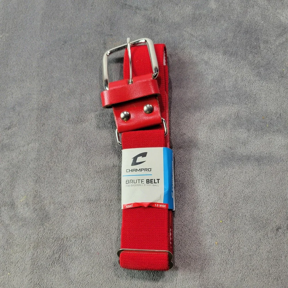 Champro Brute Belt Red Adult Baseball‎ Softball 1.5 Inch Wide